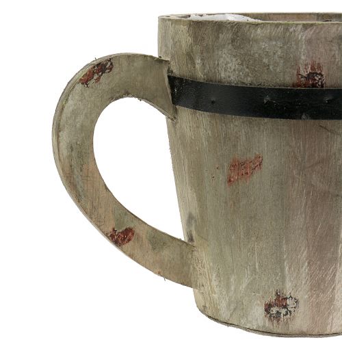 Floristik24 Houten beker om te planten Ø14cm H14.5cm