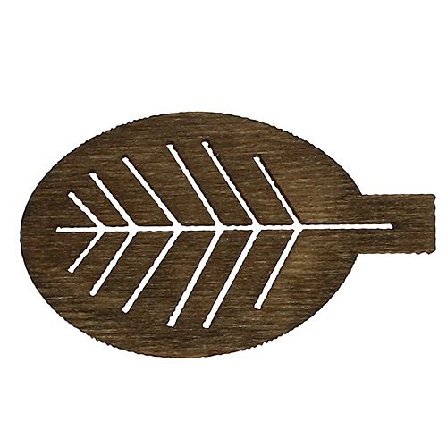 Floristik24 Houten bladeren assorti 4cm naturel 72 st
