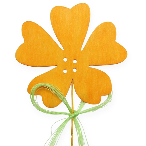 Floristik24 Houten bloemen op draadprikker 7cm, 28cm 24 st