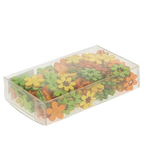 Floristik24 Hout bloemenstrooisel decoratie 2cm gekleurd assorti. 144St