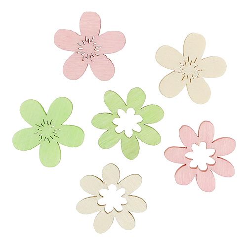 Floristik24 Houten bloemenscatterende decoratie Ø2cm pastel assortiment. 144St