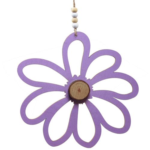Artikel Houten bloemen houten hanger bloemen houtdecoratie Ø16cm 4st