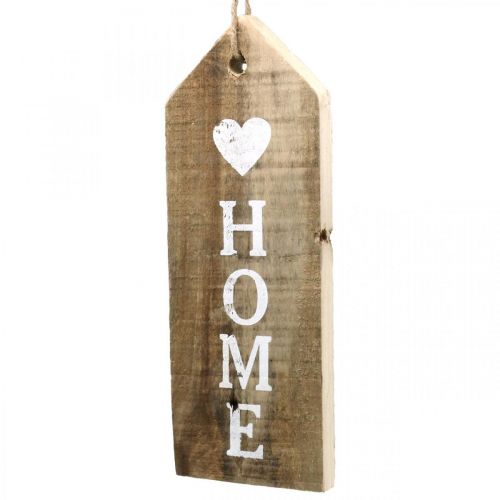 Huis om op te hangen, houtdecoratie “Home”, decoratiehanger Shabby Chic H28cm