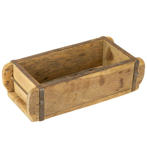 Floristik24 Houten decoratie vintage baksteenvorm bruin, roest 31×14,5cm H9cm