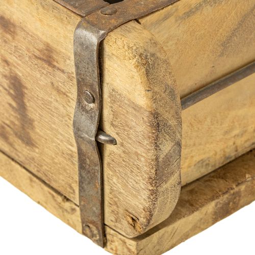 Artikel Houten decoratie vintage baksteenvorm bruin, roest 31×14,5cm H9cm
