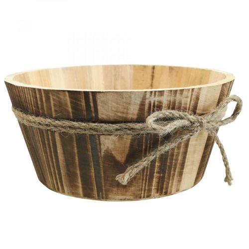 Artikel Houten deco schaal naturel hout Rustiek deco Ø22cm H10cm