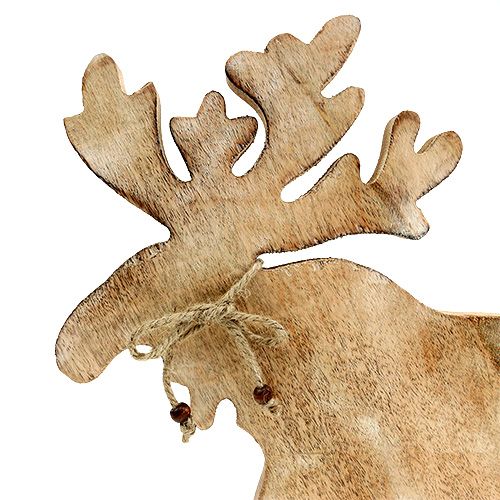 Floristik24 Houten decoratie eland H 34,5 cm B 29 cm naturel