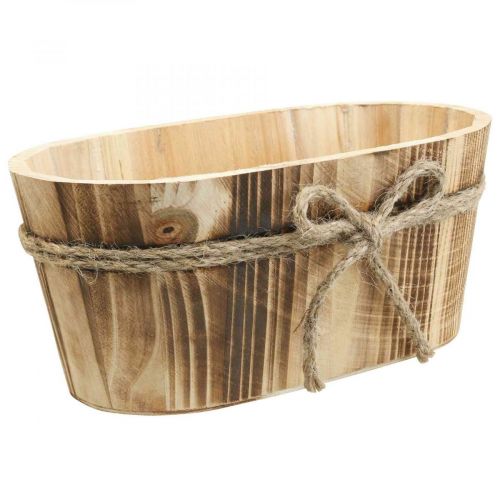 Floristik24 Houten decoratie Ovale decoratieve schaal hout Rustieke decoratie 23x13x10cm