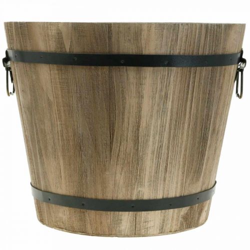 Floristik24 Plantenbak hout rond met handvatten Vintage plantenpot Ø40cm