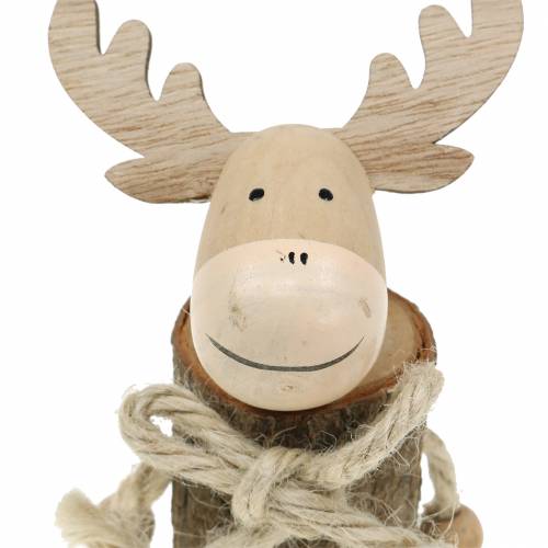 Floristik24 Kerstdecoratie eland hout 12,5cm