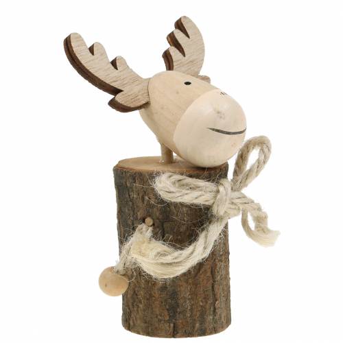 Floristik24 Kerstdecoratie eland hout 12,5cm