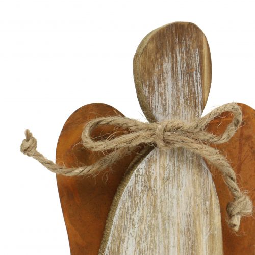 Floristik24 Houten figuur engel roest 28cm