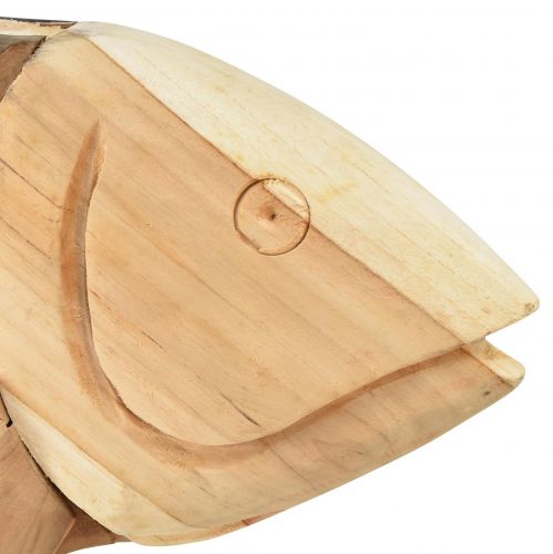 Floristik24 Houten vis teakhouten decoratie vis tafeldecoratie hout 63cm