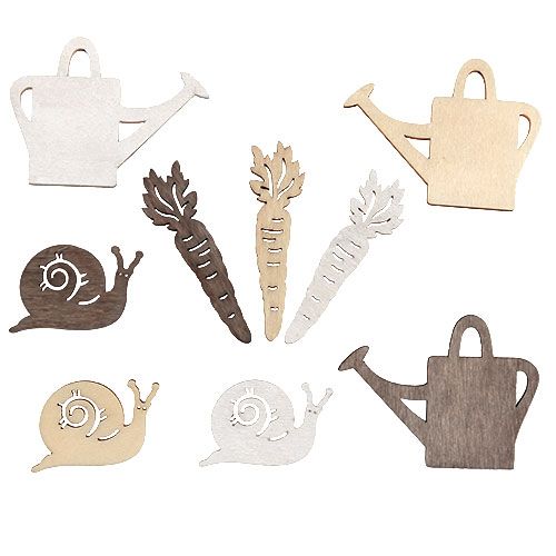 Floristik24 Houten tuinstrooidecoratie 4cm - 6cm naturel 72 st
