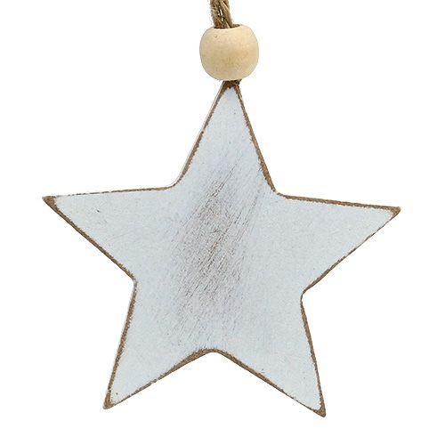 Artikel Houten hangers assorti. Wit 5-6cm 6 stuks