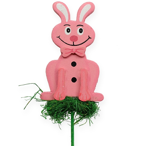 Floristik24 Houten plug konijn op de stang 7cm 24st