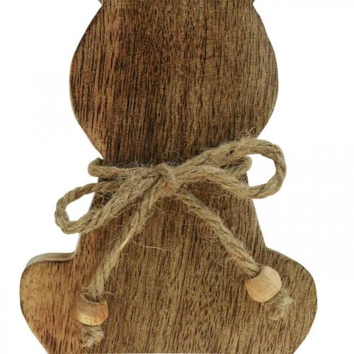 Artikel Houten konijntje zittend, mangohout, paasdecoratie natuurlijke kleuren H18.5cm