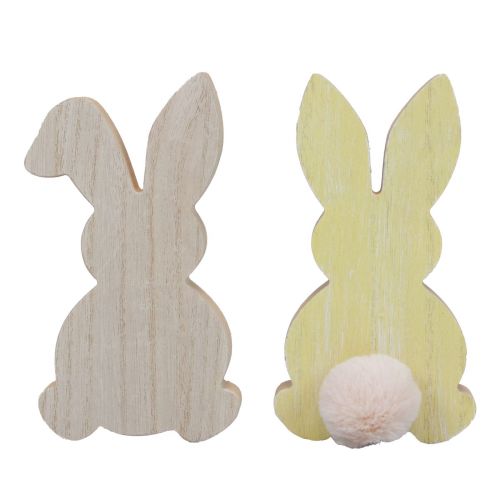 Artikel Houten konijntjes decoratieve konijntjes Paasdecoratie hout pastel 8,5×16cm 6 st
