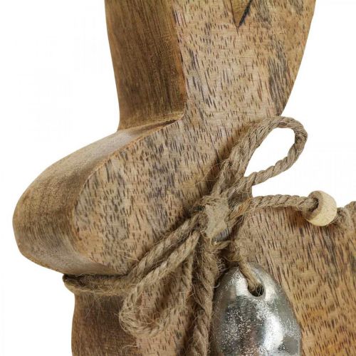 Floristik24 Houten konijn decoratie tafeldecoratie Pasen mangohout 13×4×15cm