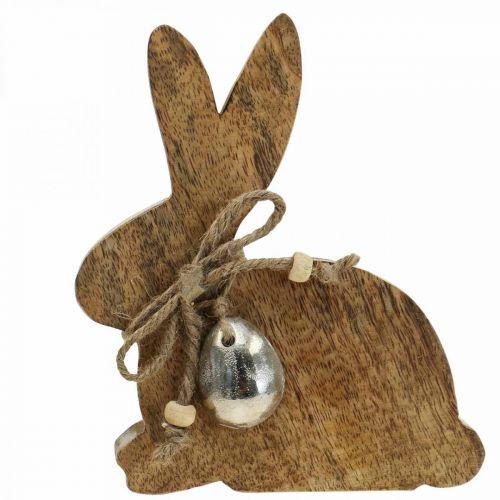 Floristik24 Houten konijn decoratie tafeldecoratie Pasen mangohout 13×4×15cm