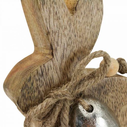 Floristik24 Houten konijn decoratie tafeldecoratie Pasen mangohout 8,5×4×10cm