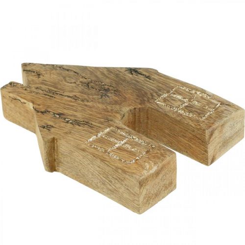 Artikel Houten huisdecoratie Kersthuis houten huisdecoratie houten standaard H15cm