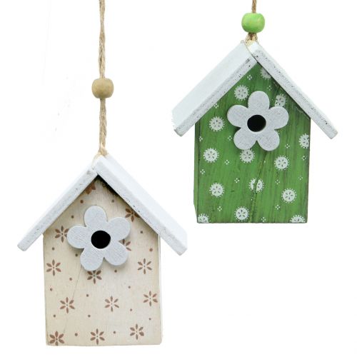 Floristik24 Decoratief vogelhuisje om op te hangen 8cm 6st