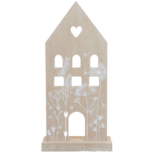 Artikel Houten huis decoratieve huistafelstandaard hout 28,5cm