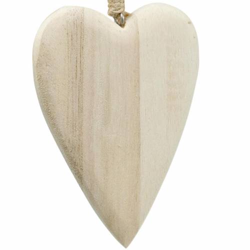 Floristik24 Houten hartjes om op te hangen naturel 10cm 4st