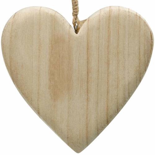 Floristik24 Houten hart om op te hangen natuur decoratieve harten Valentijnsdag Moederdag 3st