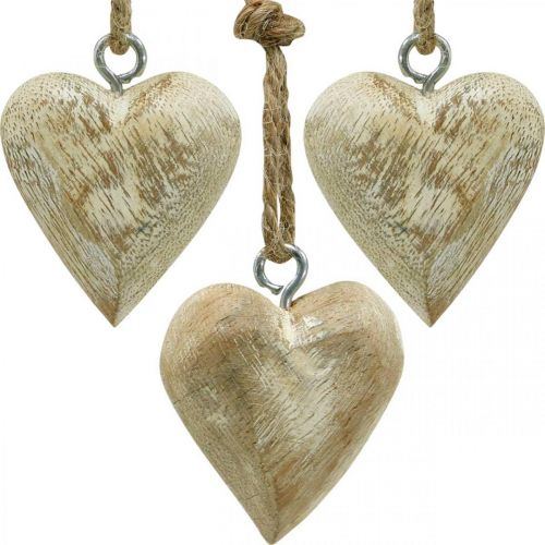 Artikel Houten hart kerstboomversieringen 4,5 cm 36 st