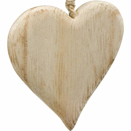 Floristik24 Decoratief hart Valentijnsdag hout hart om natuur hout decoratie 4st