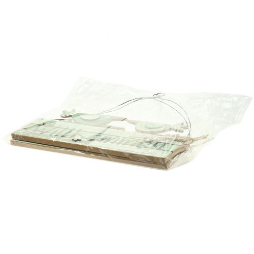 Floristik24 Houten bord &quot;Welcome&quot; Groen 29.5cm x 28cm 2st