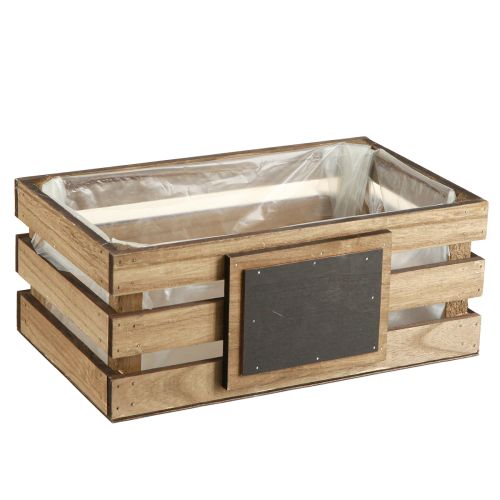 Artikel Houten kist met kartonnen plantenbak 40/35/30/25cm set van 4