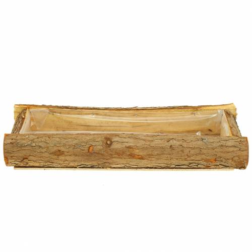 Floristik24 Natuurlijke houten plantenbak 40cm x 15cm H6cm