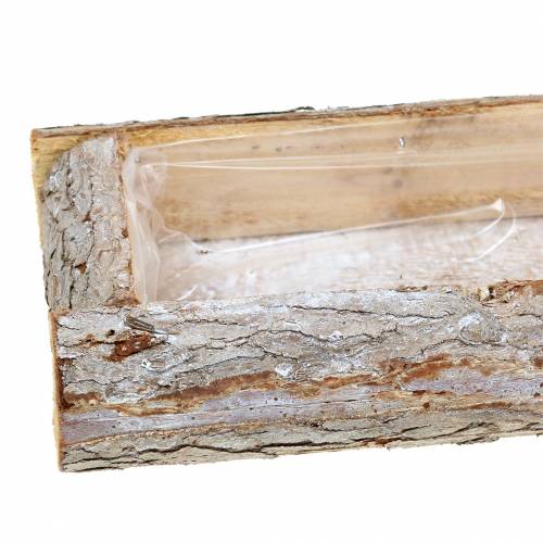 Artikel Wit gewassen houten plantenbak 40cm x 15cm H6cm