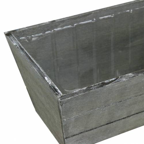 Floristik24 Plantenbak houten bak grijs gewassen 20x12cm H10cm