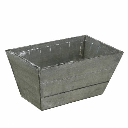 Floristik24 Plantenbak houten bak grijs gewassen 20x12cm H10cm