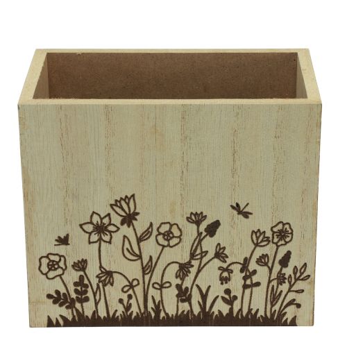 Houten kist pennenhouder bureau-organizer naturel 14×8×12cm