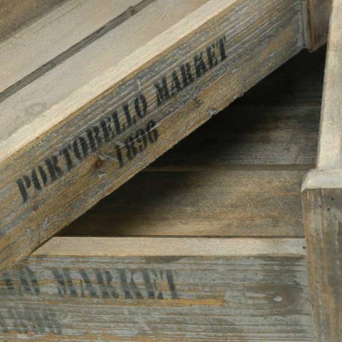 Floristik24 Decoratief dienblad vintage houten kist 39,5 × 23 / 46,5 × 28,5 cm set van 2