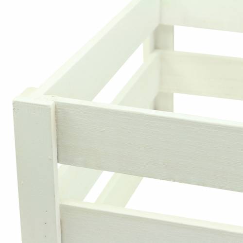 Floristik24 Houten kist wit 43,5cm / 37,7cm / 31,8cm set van 3