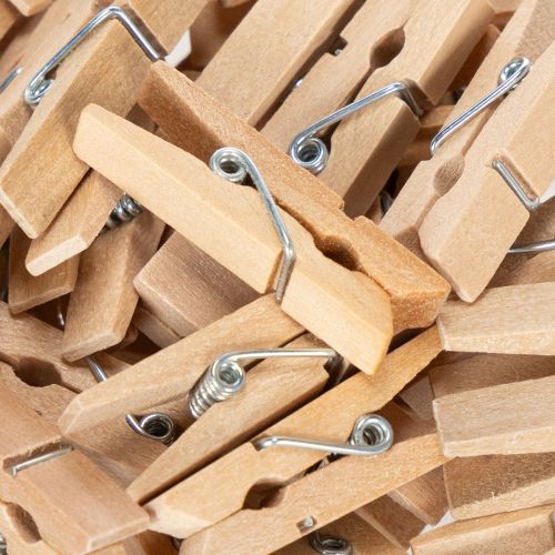 Artikel Houten clip mini wasknijper decoratieve clip 3,5 cm 50 stuks