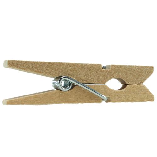 Artikel Houten clip mini wasknijper decoratieve clip 3,5 cm 50st