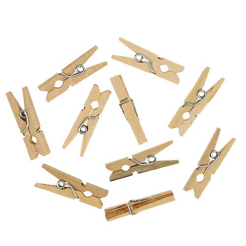 Floristik24 Houten clips naturel 2,5cm 72p