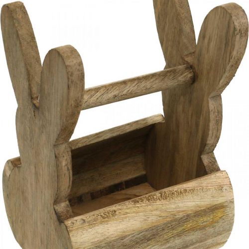 Floristik24 Paasmand konijn houten tafeldecoratie Pasen Paasmand 13×12×20cm