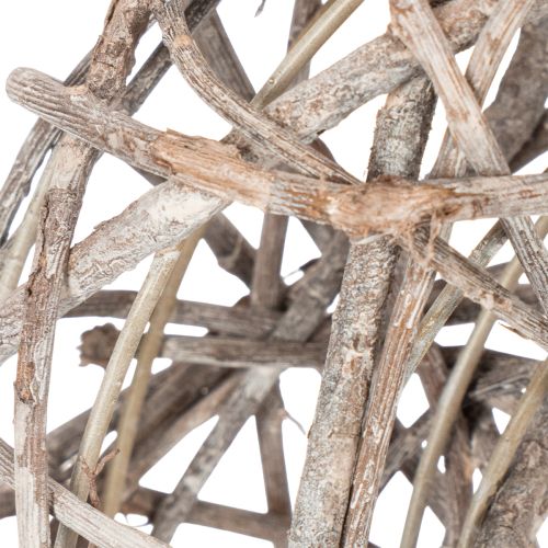 Houten krans, decoratieve krans, naturel wit, Ø30cm, H9,5cm | Floristik24.nl