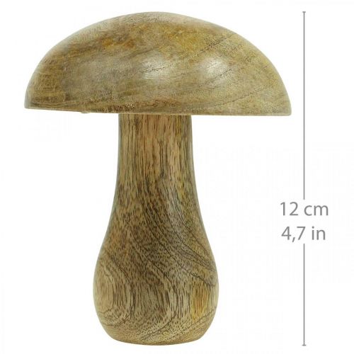 Floristik24 Houten paddestoel naturel, gele herfstdeco houten paddestoelen 12×10cm