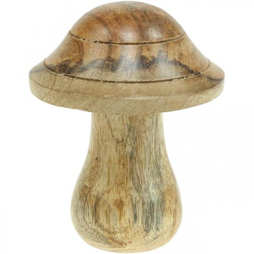 Artikel Houten paddestoel met groeven Herfst deco paddestoel natuurlijk mangohout 10×Ø8cm