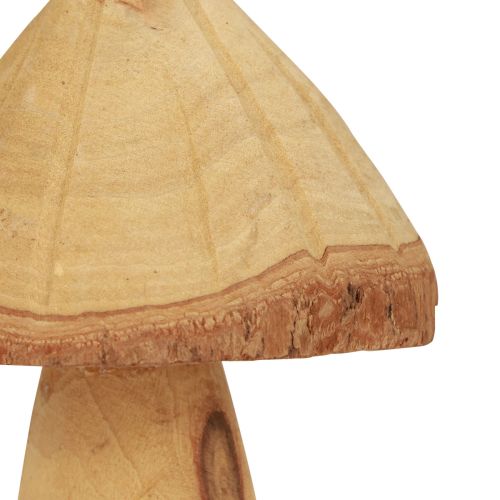 Floristik24 Houten paddestoelen decoratie paddestoelen houtdecoratie naturel tafeldecoratie herfst Ø11cm H28cm