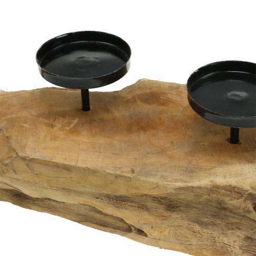 Floristik24 Kandelaar voor 4 teak kaarsen 70cm